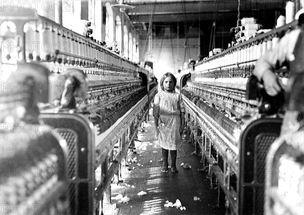 She was working steadily when the investigator found her. The textile mills seem full of youngsters who just happened in or are helping sister, December 1908