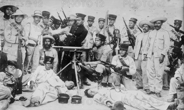 Federales Two miles out of Guyaymas [i.e., Guaymas] ca. 1914