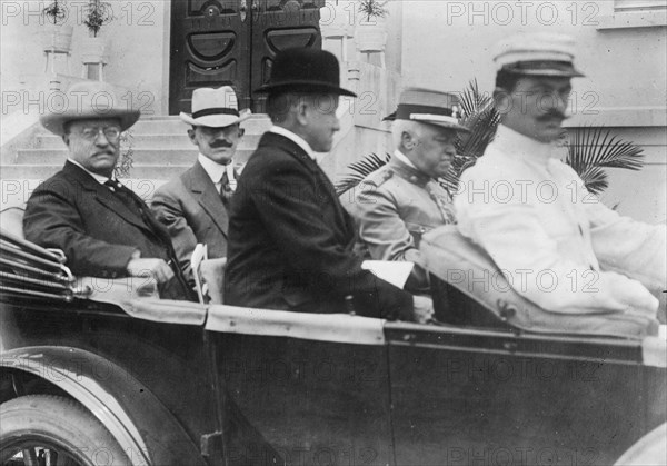 Roosevelt leaving Institute of Butantan, Sao Paolo ca. 1910-1915