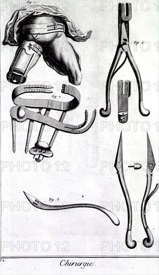 Surgical instruments by Petit ca. 1700s