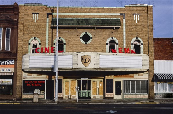 1980s United States -  Cinema / Movie Theater,  Broadway St.  Pittsburg Kansas ca. 1982