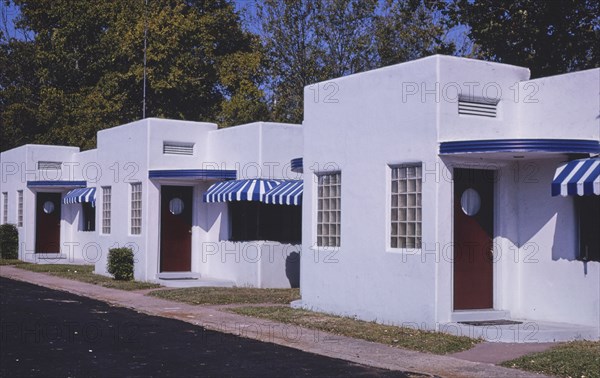 1970s United States -  Fountain Motel diagonal view 1 Hot Springs Arkansas ca. 1979