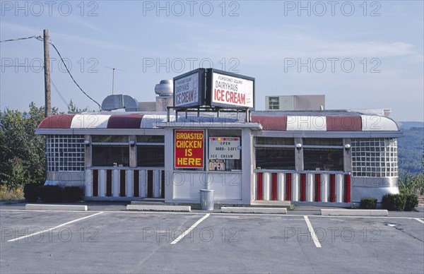 1980s United States -  Forgione's Dairyhaus Ice Cream (diner) -  Route 6 -  Mayfield -  Pennsylvania ca. 1984