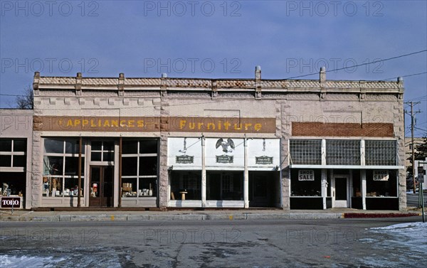 1980s United States -  Blockfront, Siloam Springs Arkansas ca. 1984