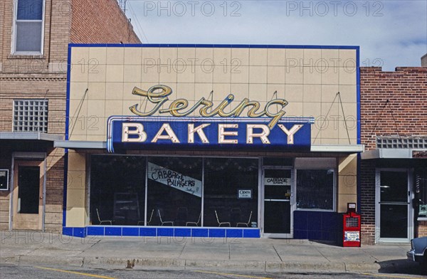 1990s United States -  Gering Bakery horizontal view 10th Street Gering Nebraska ca. 1993