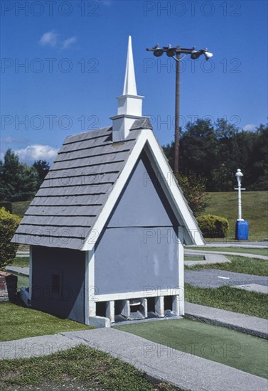 1980s United States -  Church -  Baker's mini golf -  Route 7 -  Lanesborough -  Massachusetts ca. 1984