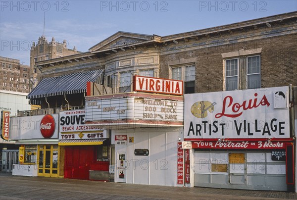 1970s United States -  Virginia Theater -  horizontal -  The Boardwalk -  Atlantic City -  New Jersey ca. 1978