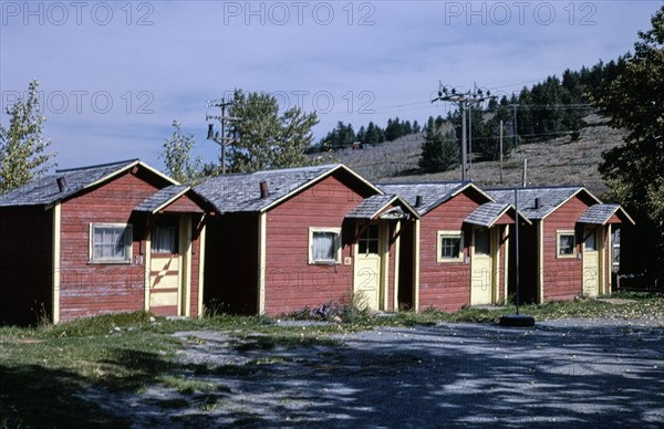 1980s United States -  Cabins units 9-12 Route 89 Saint Mary Montana ca. 1987