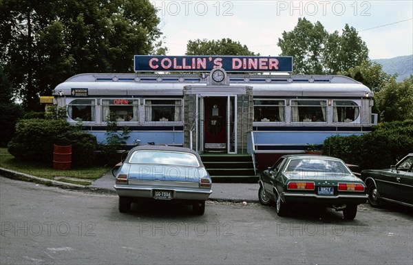 1970s United States - Collin's Diner (1942) - Route 7 - Canaan - Connecticut 1976