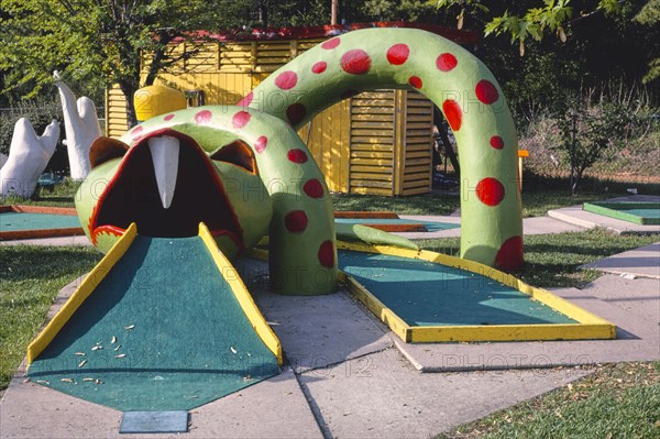 1980s United States -  Snake hole -  Sir Goony Golf -  Independence Boulevard -  Charlotte -  North Carolina ca. 1981