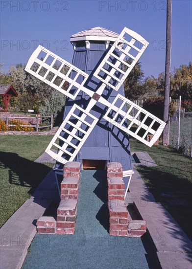 1980s United States -  Windmill -  Valley View Mini-Golf -  Great Falls -  Montana ca. 1987