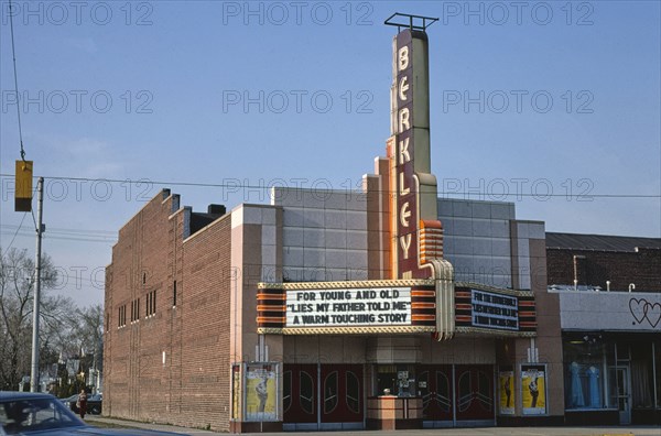 1970s United States -  Berkley Theater -  horizontal -  Robins -  Berkley -  Michigan 1976