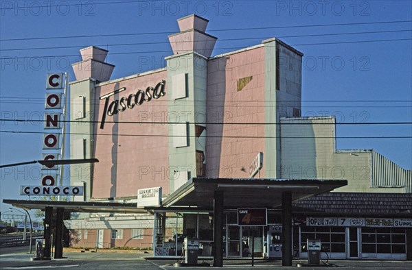 1970s United States -  Tascosa Drive-in Theater angle view NE 24th & Dumas Drive Amarillo Texas ca. 1977