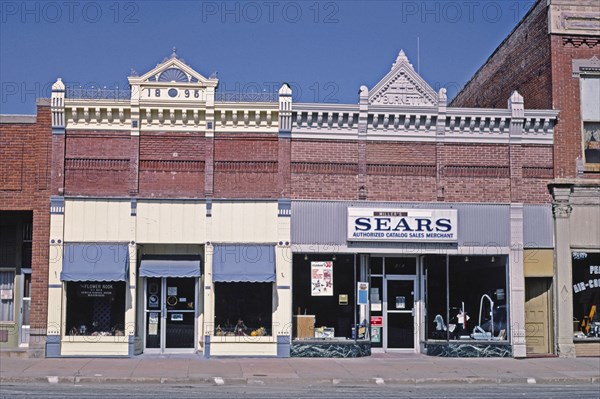 1980s United States -  Commercial buildings, Seneca Kansas ca. 1988