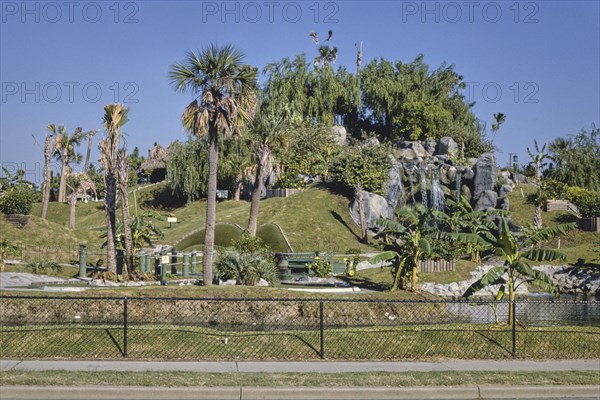 1980s United States -  Waterfall overall (horizontal) -  Jungle Lagoon Golf -  Myrtle Beach -  South Carolina ca. 1985