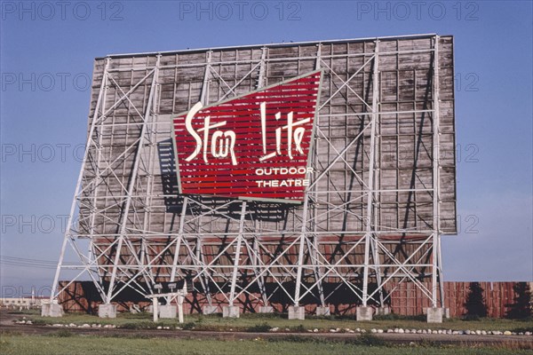 1980s America -  Star Lite Outdoor Theater, Fargo, North Dakota 1980
