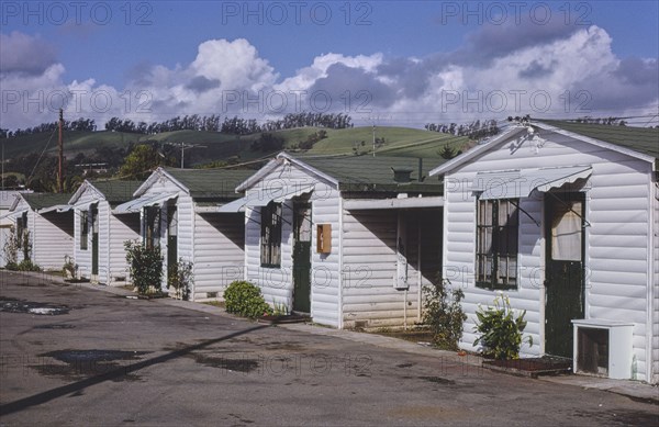 1970s United States -  Log Cabin Motel, San Leandro, California 1977