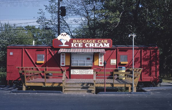 1980s America -  Baggage Car Ice Cream, Old Orchard Beach, Maine 1984