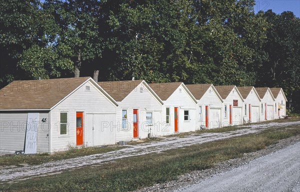 1980s United States -  Dyer Cabins, Baldwin City, Kansas 1980