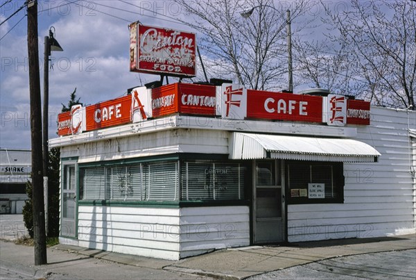 1980s America -   Canton Cafe, Galesburg, Illinois 1980