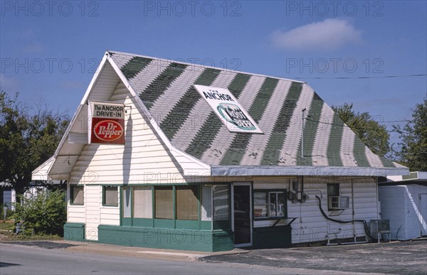 1990s America -   Anchor Drive-in Restaurant, Breckenridge, Texas 1993