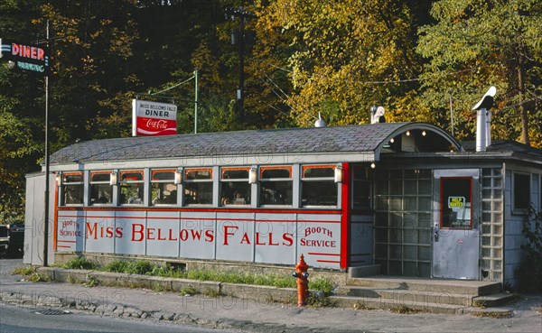 1970s America - Miss Bellows Falls Diner, Bellows Falls, Vermont 1978