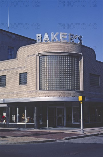 1980s America -  Baker's Men's Store, State & W 7th Street, Erie, Pennsylvania 1988