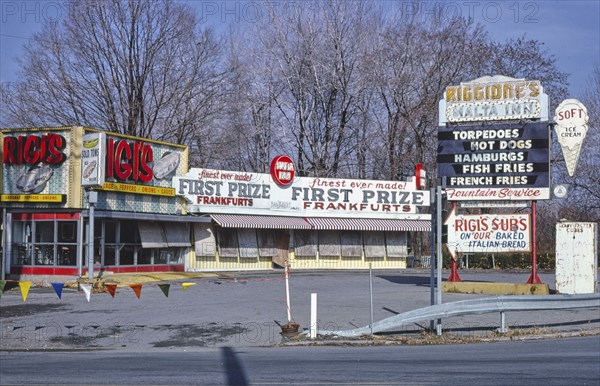 1970s America -   Rigi's Subs, Route 9, Malta, New York 1978