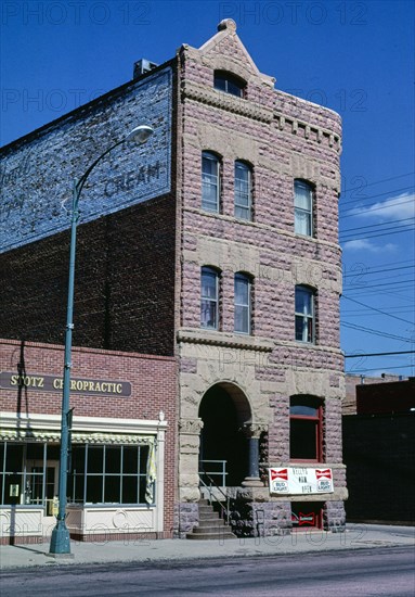 1980s United States -  Yankton National Bank, Keley's Bar, Third Street, Yankton, South Dakota 1987