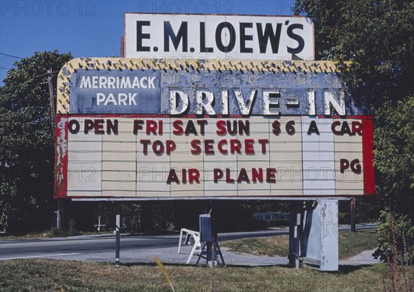 1980s America -  Merrimack Park Drive-In, Methuen, Massachusetts 1984