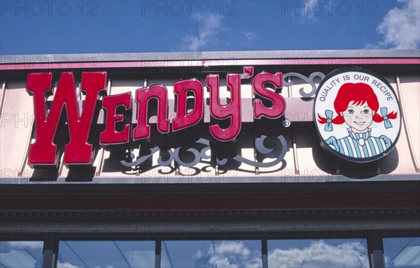 2000s America -  Wendy's sign, Flagstaff, Arizona 2003