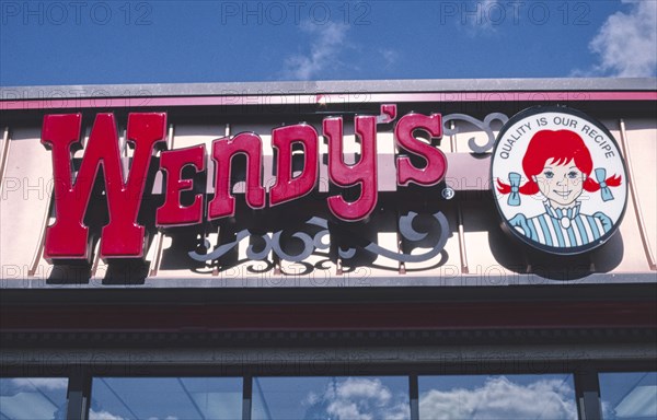 2000s America - Wendy's sign, Flagstaff, Arizona 2003
