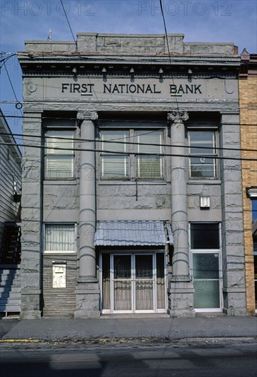 1980s United States -  First National Bank, Route 11, Avoca, Pennsylvania 1984