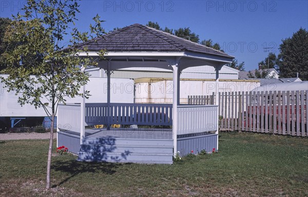 1980s United States - Bandstand, rear, Aurelia, Iowa 1987