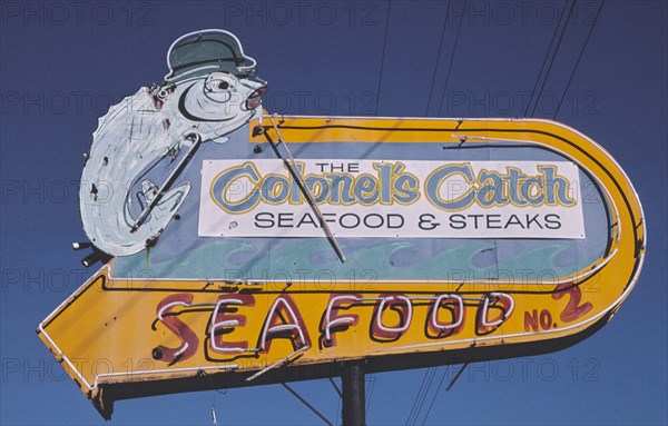 1980s United States - Colonel's Catch sign, High Point, North Carolina 1982