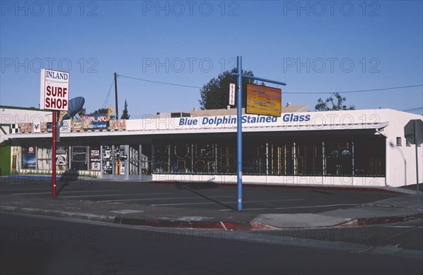 2000s America -  Strip mall, (Surf Shop) La Mesa, California 2003