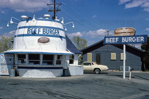 1970s America - Beef Burger, Amarillo, Texas 1976