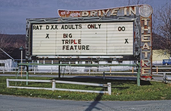 1980s America -  Red Run Drive-in Theater, Route 16, Rouzerville, Pennsylvania 1982