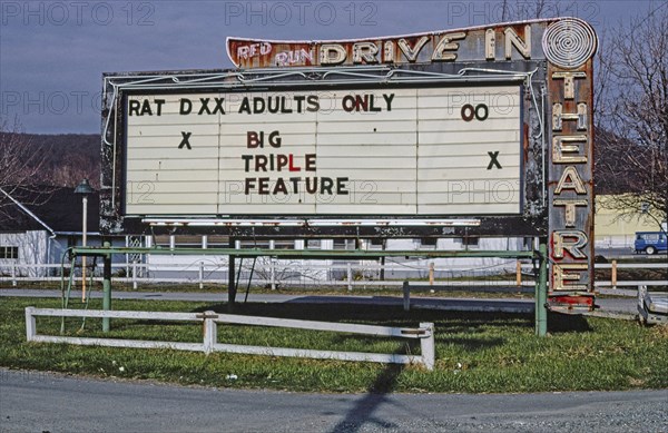 1980s America - Red Run Drive-in Theater, Route 16, Rouzerville, Pennsylvania 1982
