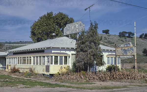 1980s America - Dining Cars Cafe, Buellton, California 1985