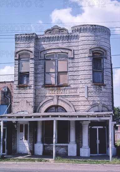 1980s United States -  Rayville State Bank, Priss's Place bar, Route 80, Rayville, Louisiana 1982