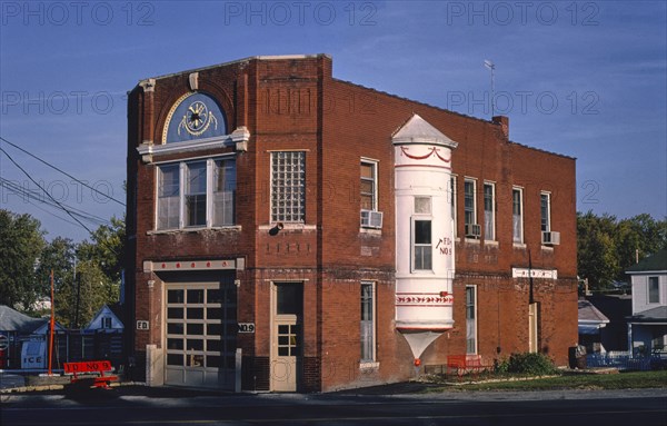 1980s United States -  Fire Dept #9, Frederick Avenue, Saint Joseph, Missouri 1988