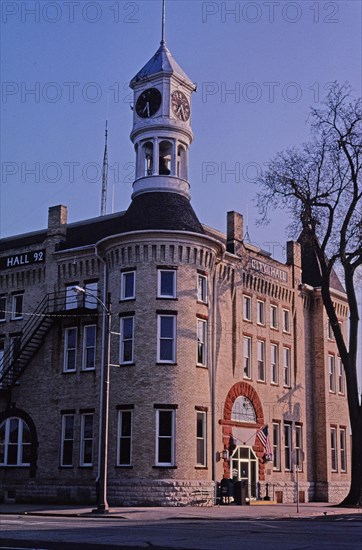 2000s United States -  City Hall, James and Dickason Streets, Columbus, Wisconsin 2008