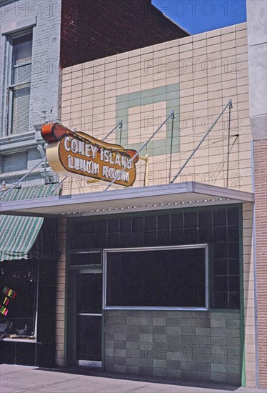 1980s America -   Coney Island Lunch Room, Grand Island, Nebraska 1980