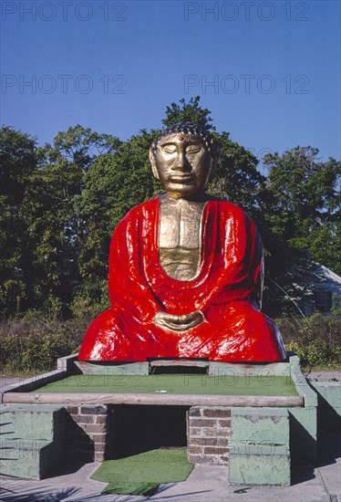 1980s America -  Wacky Golf, Buddha hole, front, North Myrtle Beach, South Carolina 1988