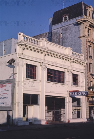 1980s United States -  Public parking structure, Sutter Street, Stockton, California 1987