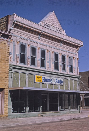 1990s America - Schermerhorn and Lang Building, Avenue E, Wilson, Kansas 1996