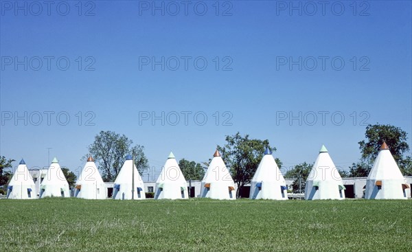 1970s United States -  Tee Pee Motel, Wharton, Texas 1977