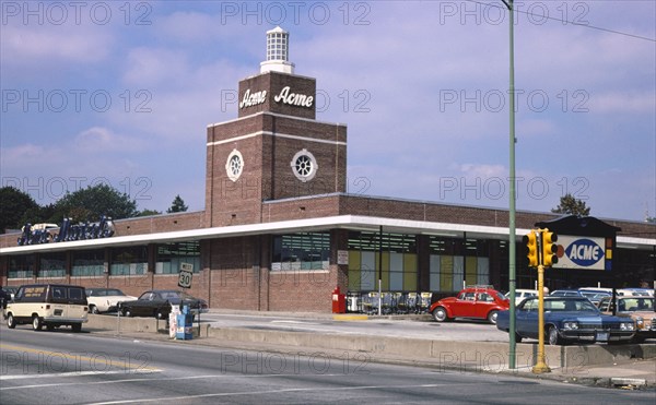 1970s America -  ACME Market, Haverford, Pennsylvania 1977