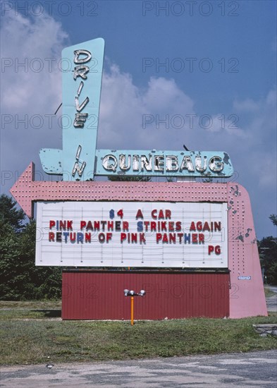 1970s America -  Quinebaug Drive-In, Route 131, Quinebaug, Connecticut 1977